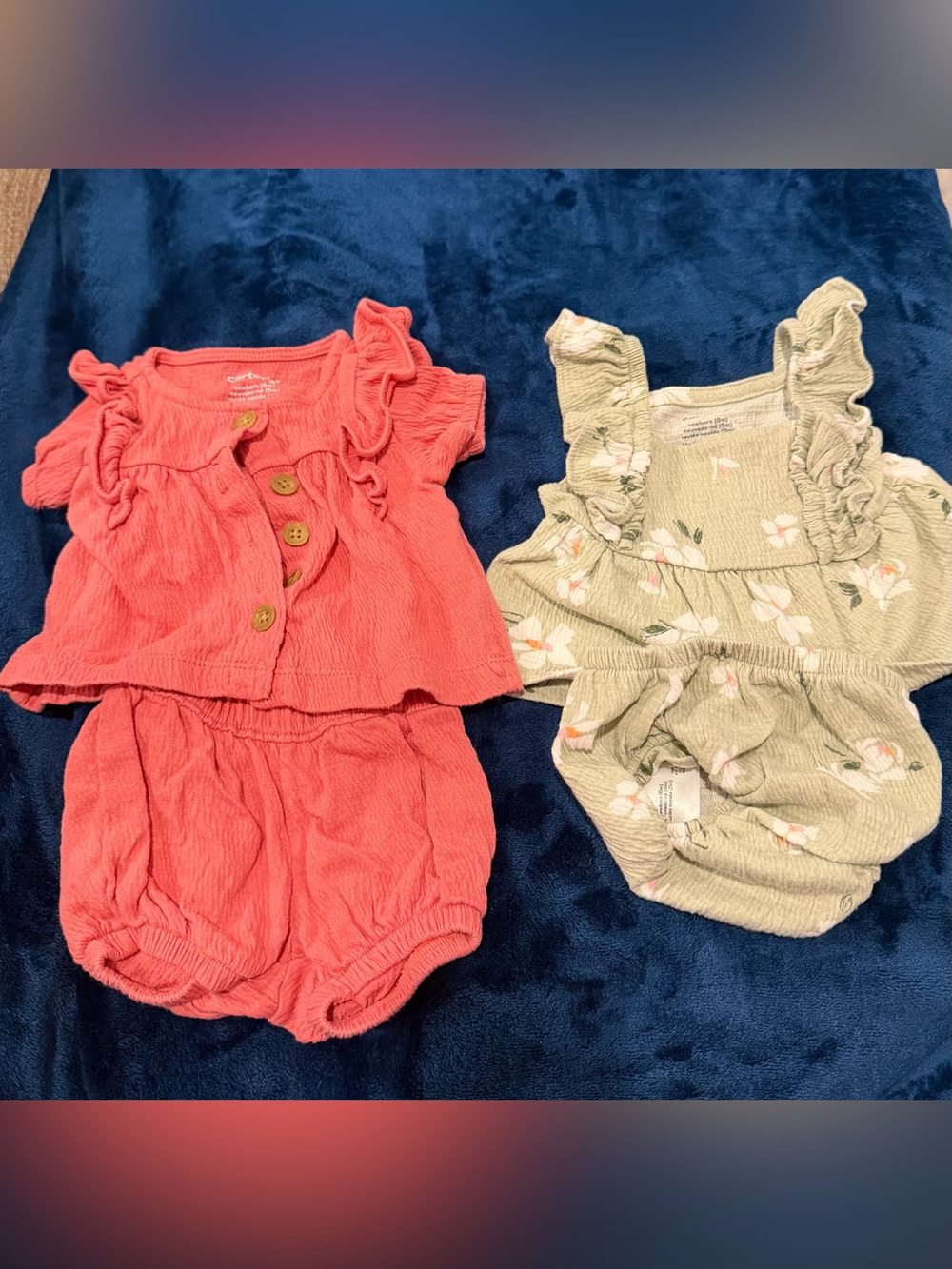 Set of 2 Carter's Baby Shorts Set Newborn